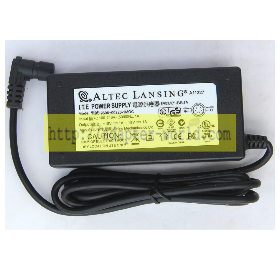 *Brand NEW* 9606-00226-1MOC ALTEC LANSING DC18V ±1A (100W) AC DC Adapter POWER SUPPLY